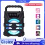 רמקול נייד עם תאורת LED וסוללה